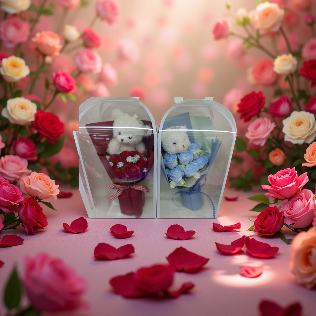 Hand-woven imitation rose garden gift, artificial rose simulation details Picture