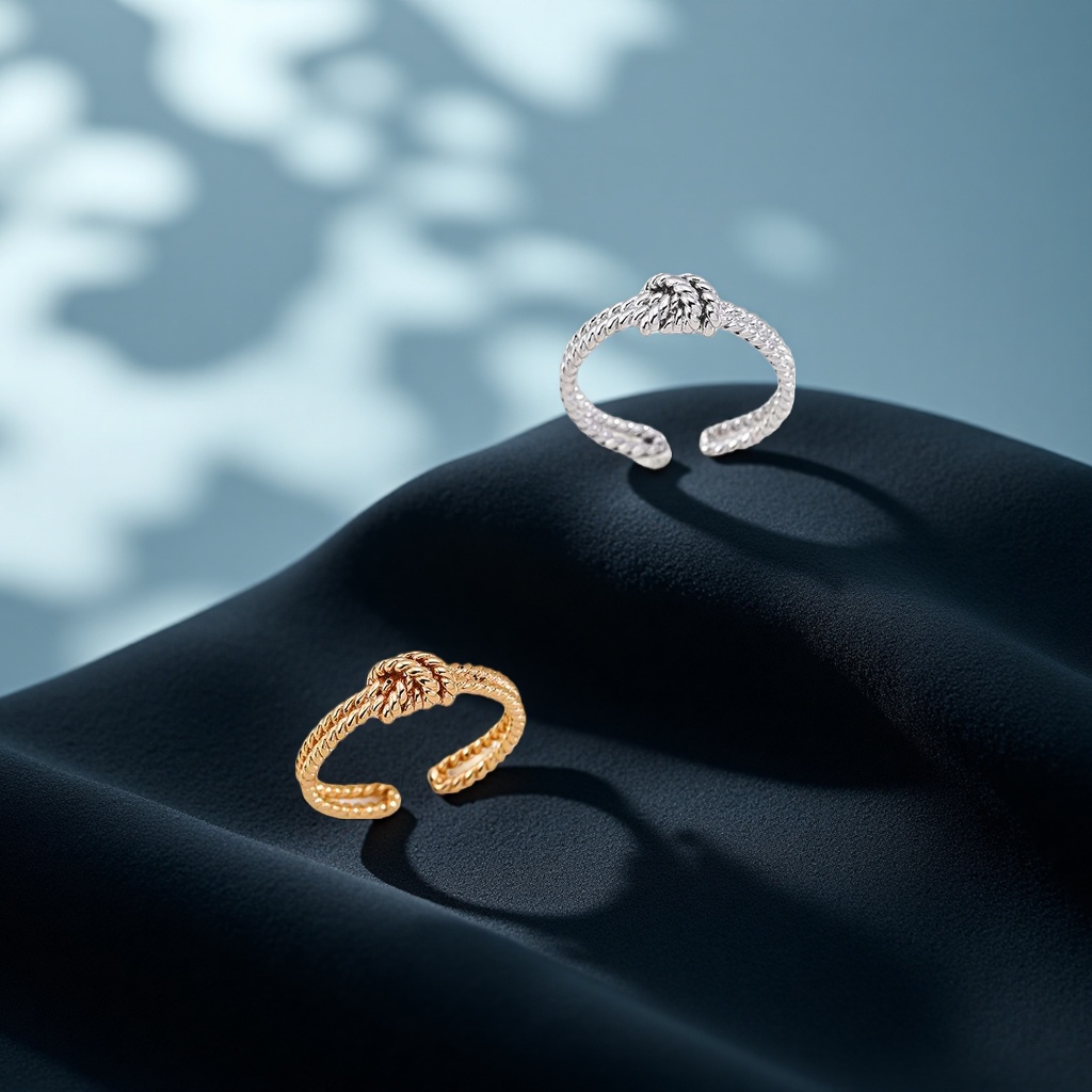 This evening's 925 sterling silver features a woven texture that naturally exudes a delicate quality. The twist in the center is a design ingenuity. The workplace commute is not ostentatious, but the dates and small gatherings are eye-catching. Specification image