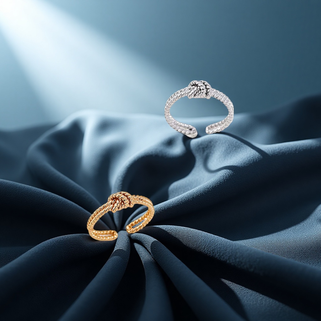 This evening's 925 sterling silver features a woven texture that naturally exudes a delicate quality. The twist in the center is a design ingenuity. The workplace commute is not ostentatious, but the dates and small gatherings are eye-catching. Application Scenario