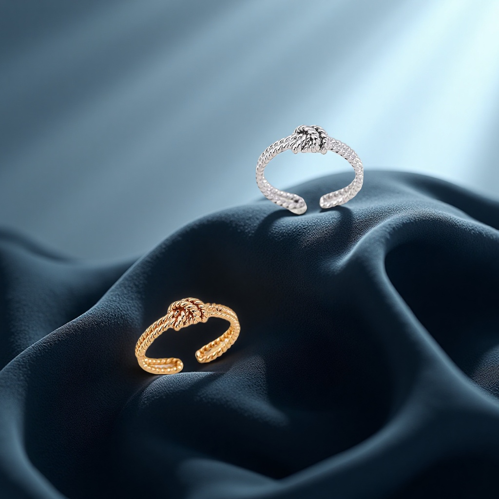 This evening's 925 sterling silver features a woven texture that naturally exudes a delicate quality. The twist in the center is a design ingenuity. The workplace commute is not ostentatious, but the dates and small gatherings are eye-catching. details Picture