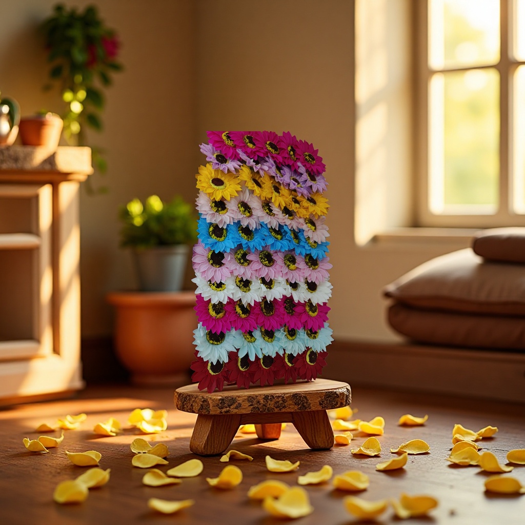 Artificial petal handicrafts, gifts, woolen sunflowers, decorative flowers, artificial flowers details Picture