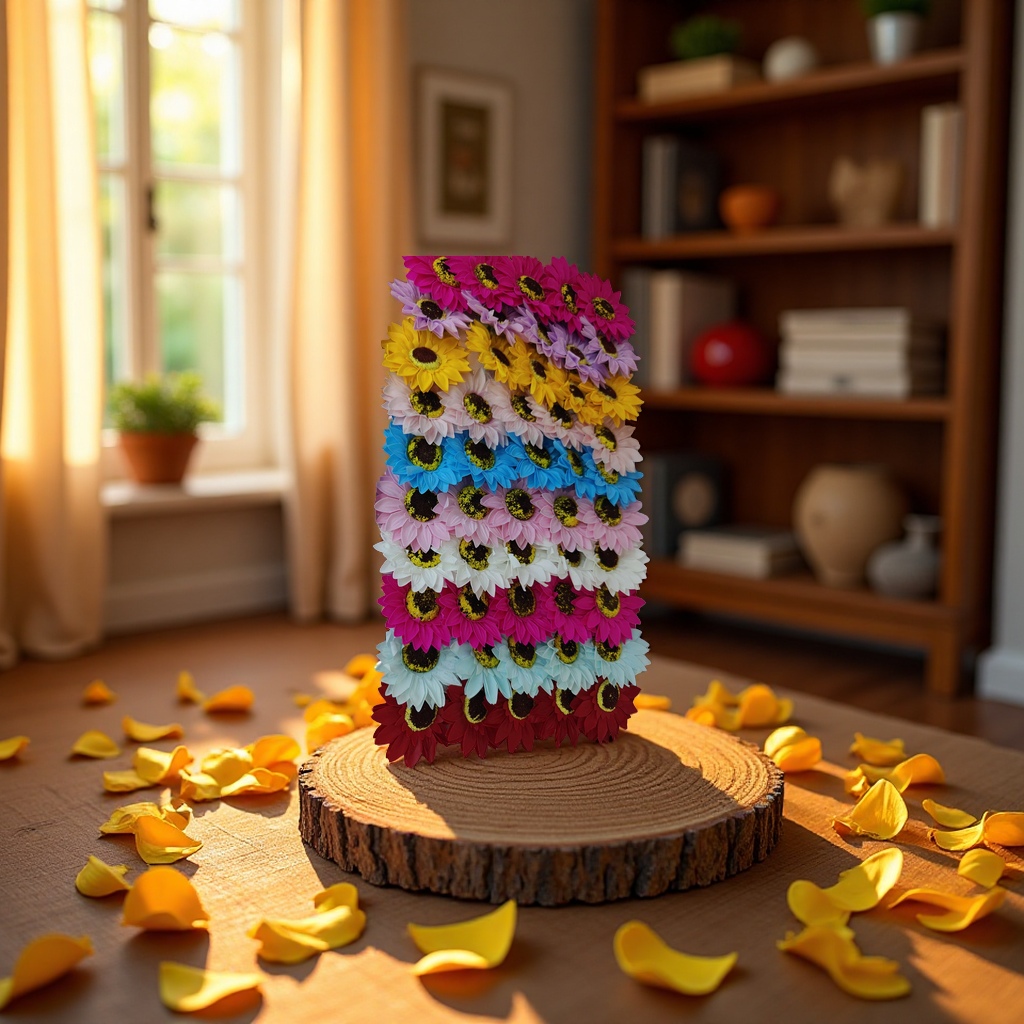 Artificial petal handicrafts, gifts, woolen sunflowers, decorative flowers, artificial flowers Specification image