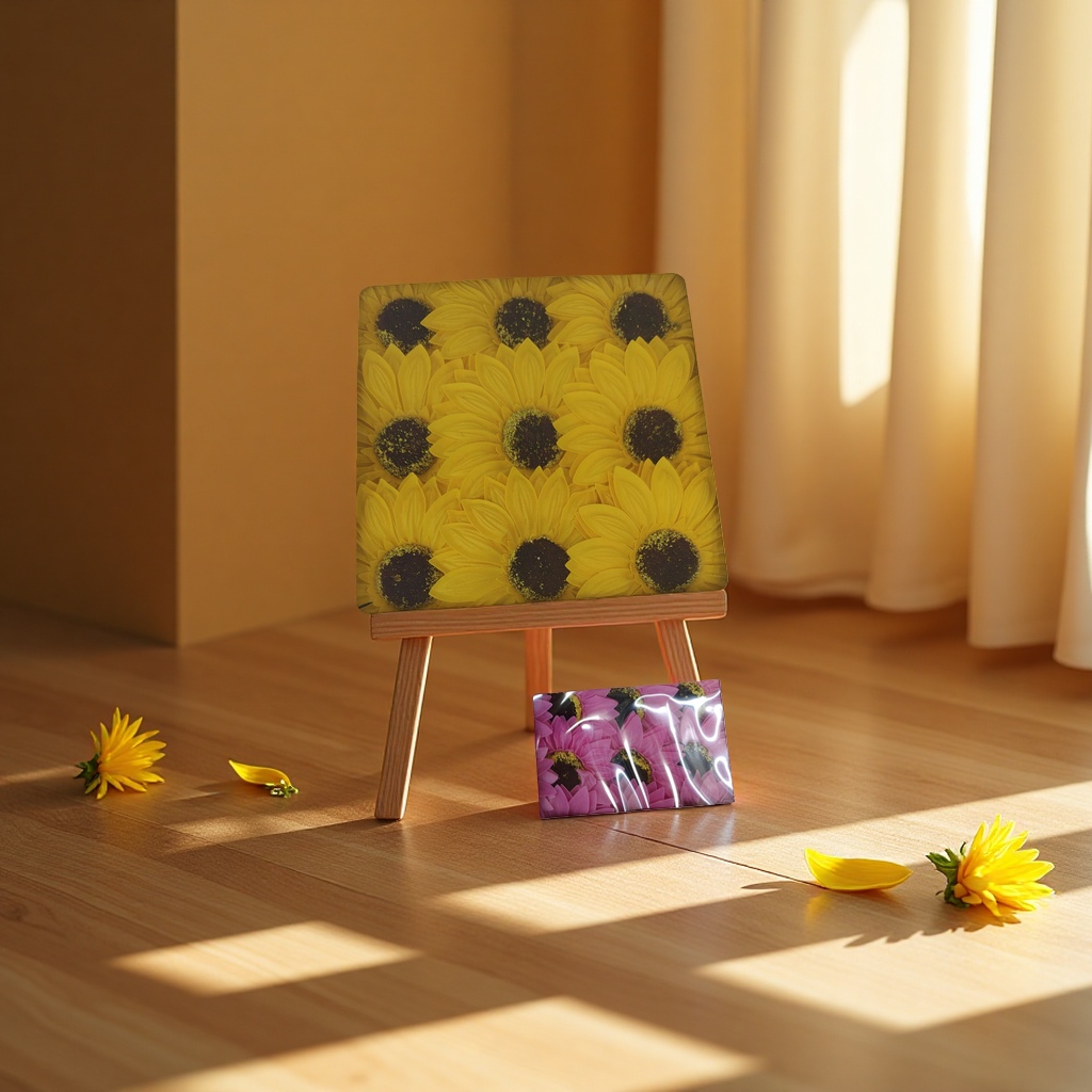 Artificial petal handicrafts, gifts, woolen sunflowers, decorative flowers, artificial flowers, 180g Specification image