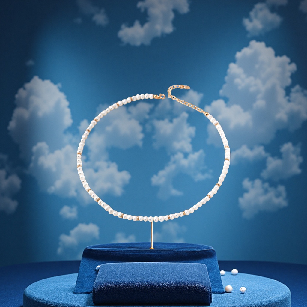 This evening, 925 sterling silver, freshwater pearl jewelry, 925 sterling silver necklace Application Scenario
