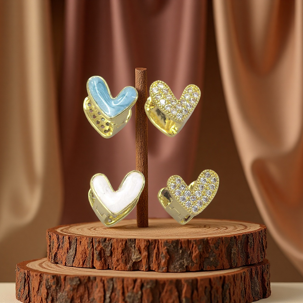 Children's hole-free earring accessories, silicone mold ear stud set, anti-allergy, safe and soft Specification image