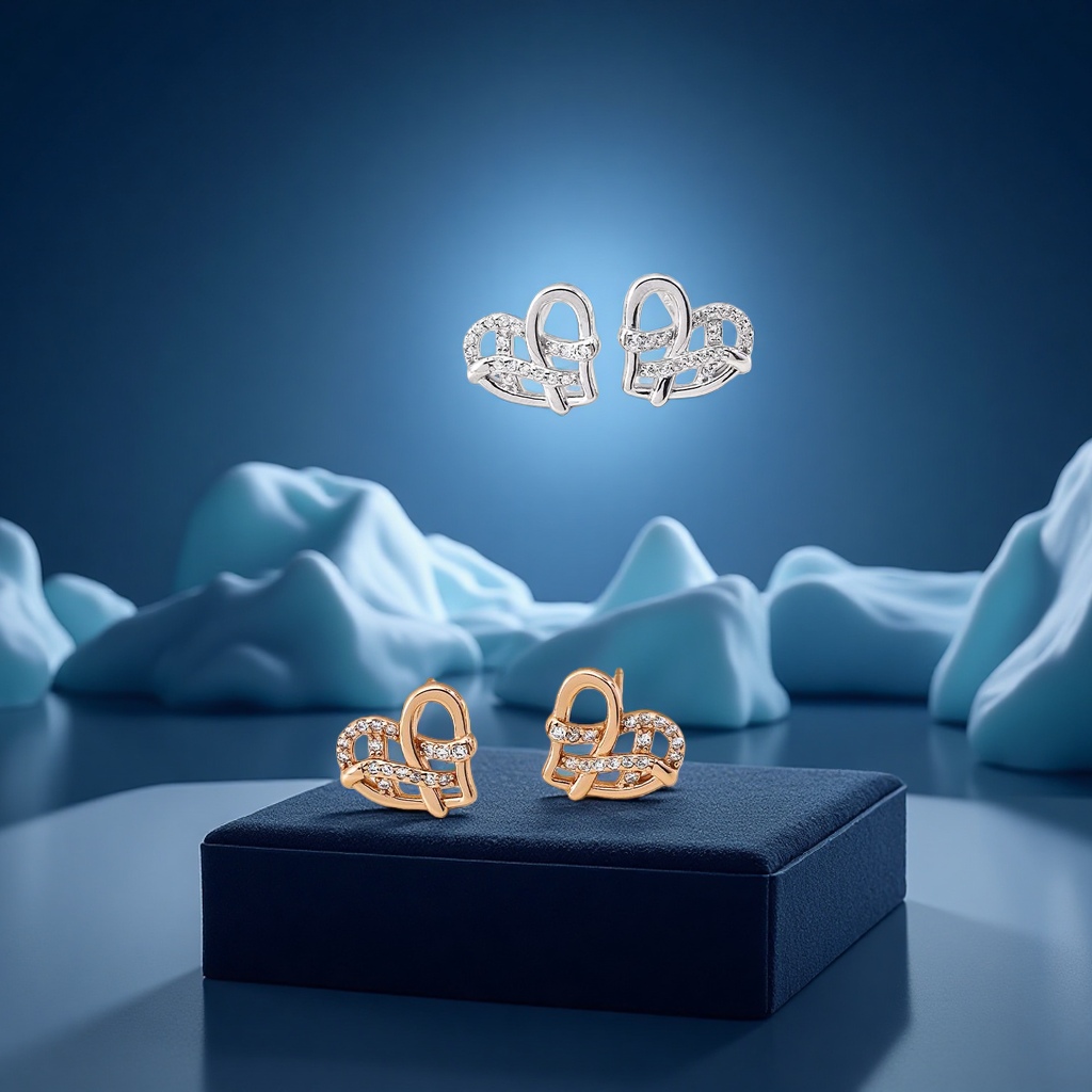 This evening's 925 sterling silver zircon fashion earrings are simple and versatile women's accessories Specification image