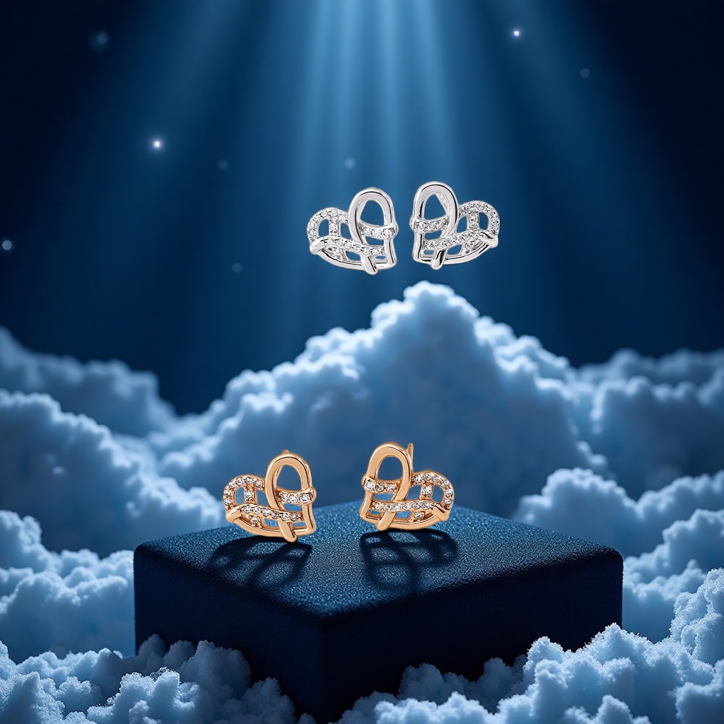 This evening's 925 sterling silver zircon fashion earrings are simple and versatile women's accessories