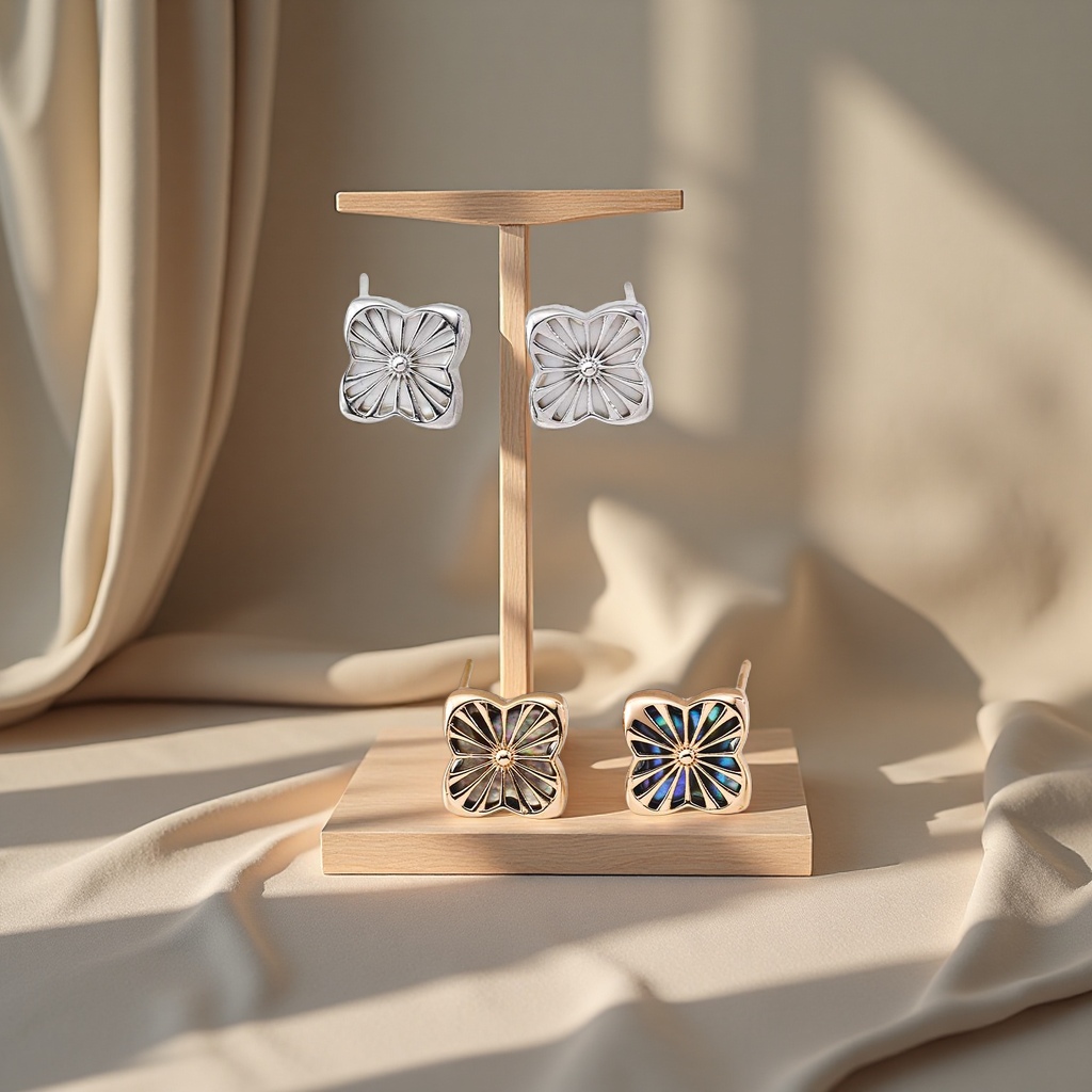 This evening's 925 sterling silver shell design earrings are fresh, natural and fashionable accessories Application Scenario