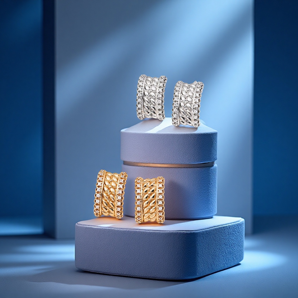 This evening's 925 sterling silver French zircon earrings are a light luxury, fashionable and simple women's accessory Application Scenario