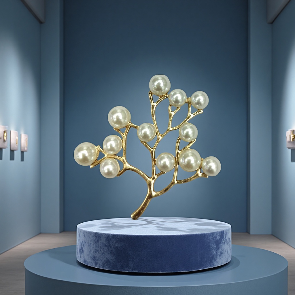 DIY pearl apple tree jewelry accessories details Picture