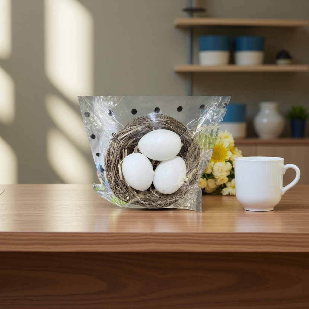 Tres huevos blancos objetos de artesanía objetos de decoración minimalistas objetos de salón objetos de arte Application Scenario