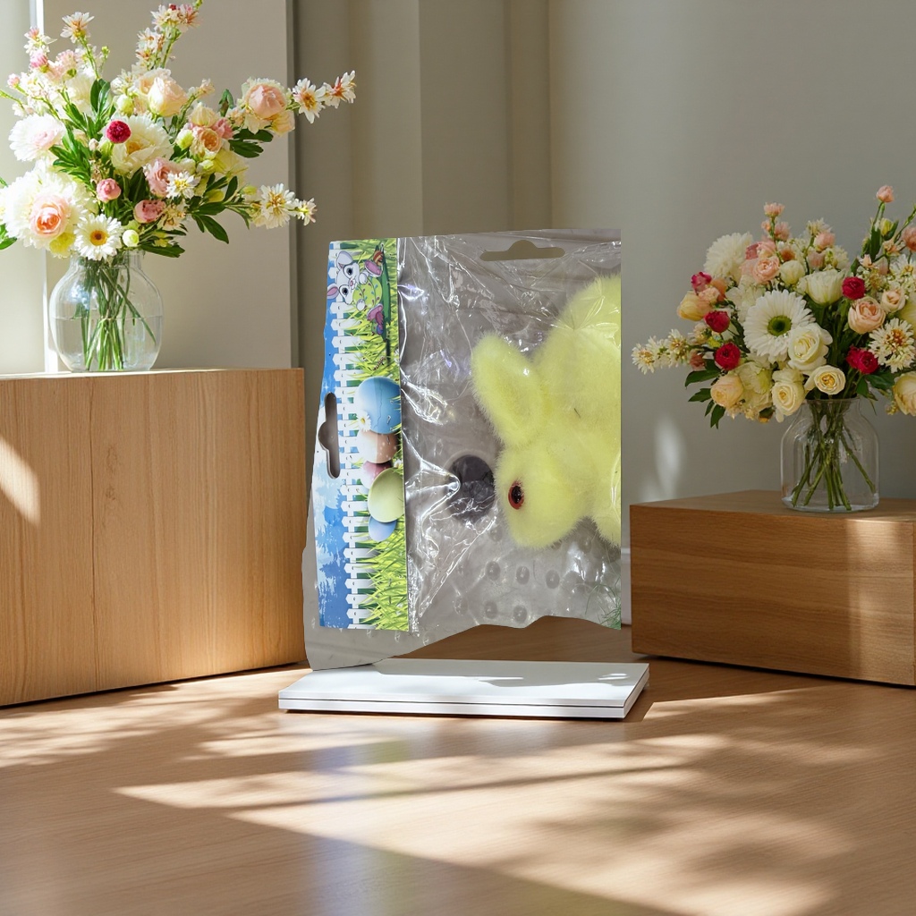 Conejo amarillo pequeño juguete artesanía poner adorable adorable decoración del hogar Specification image