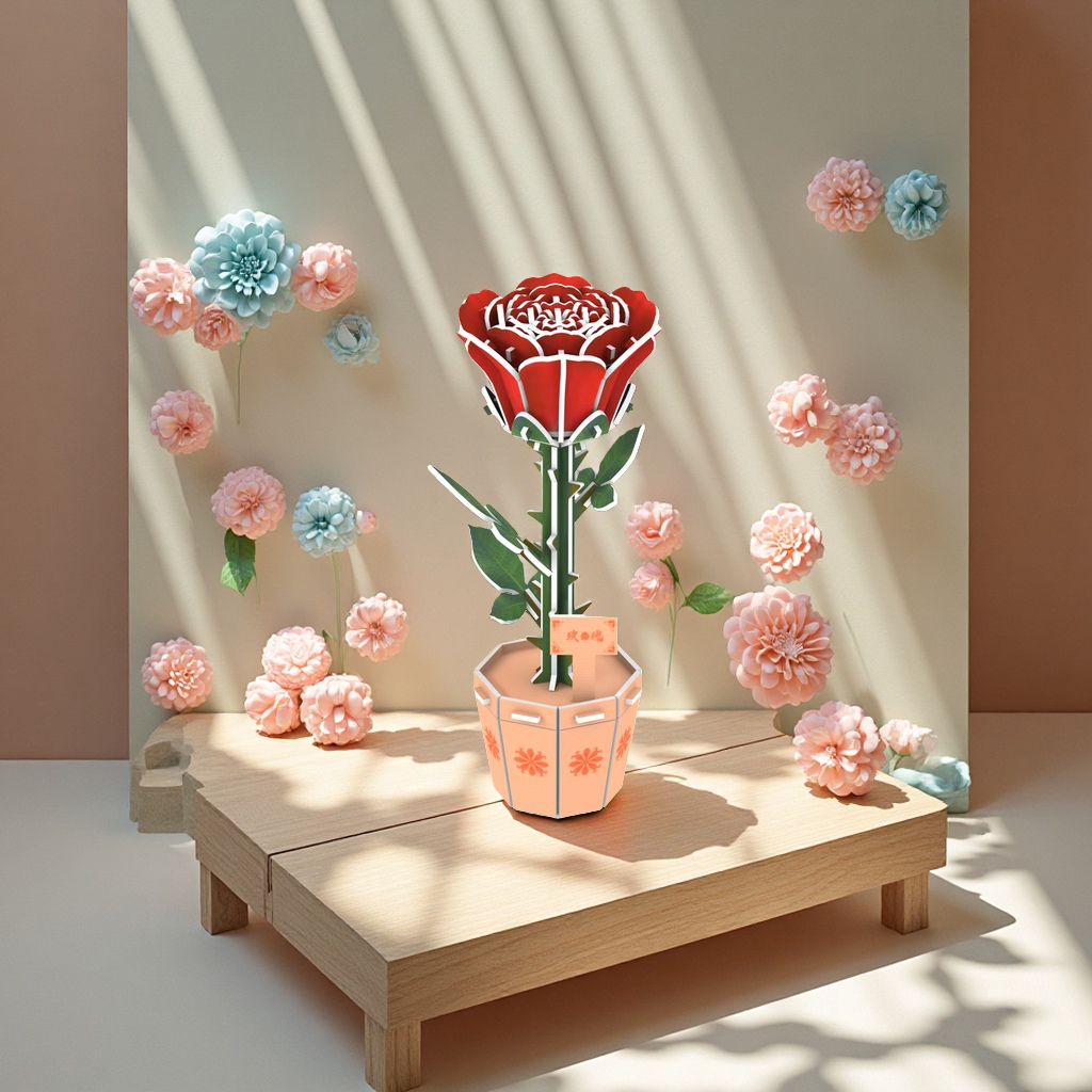 Paper three-dimensional jigsaw puzzles, high toys, children's spliced cartoon paper materials Specification image