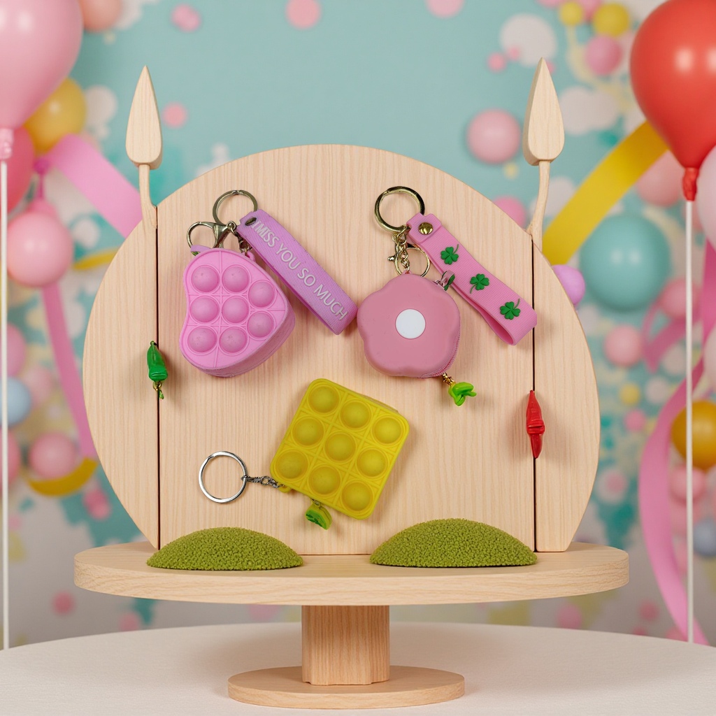 沙金真皮多功能钥匙扣女款短款欧美风挂件