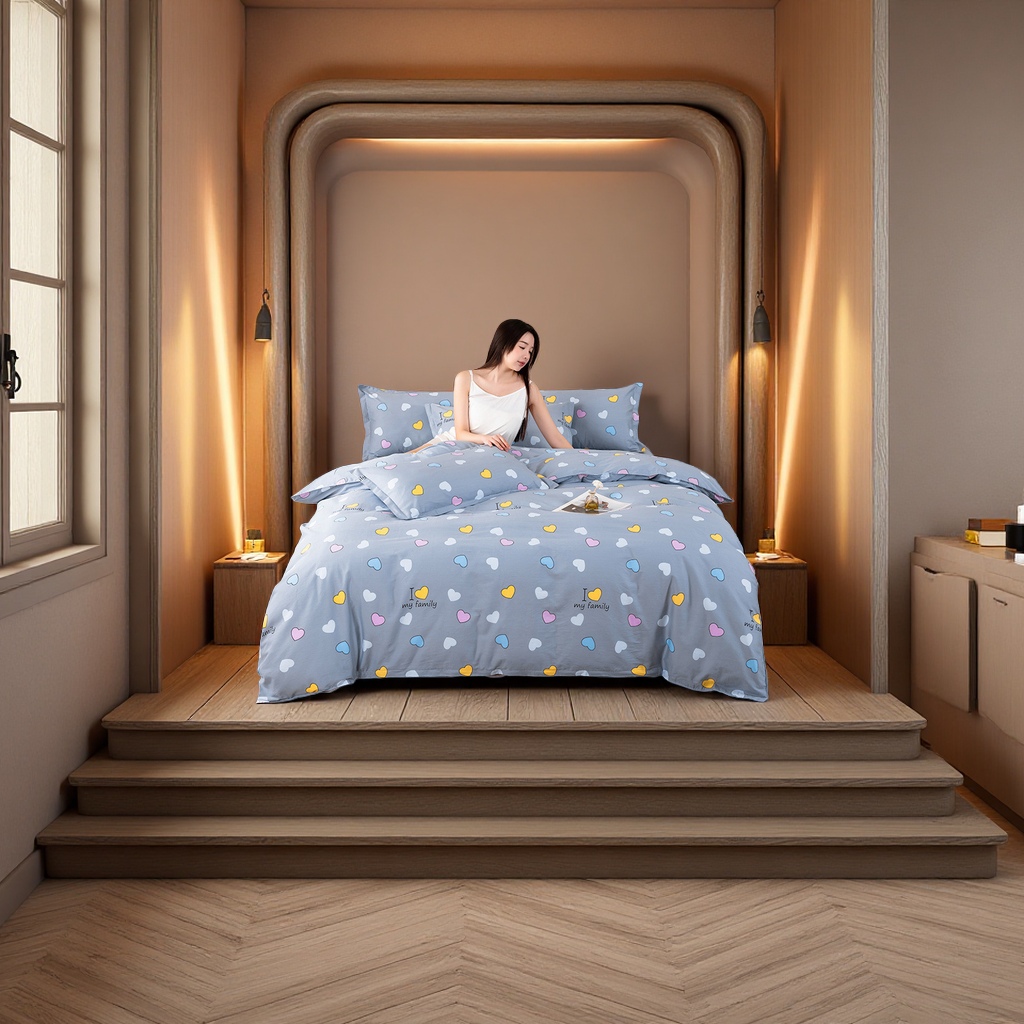 60-piece pure cotton quilt cover, four-piece bedding set, comfortable, breathable and soft Application Scenario