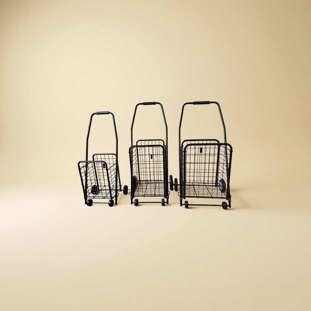 Camping cart with umbrella, food cart and trolley set up at the school gate Specification image