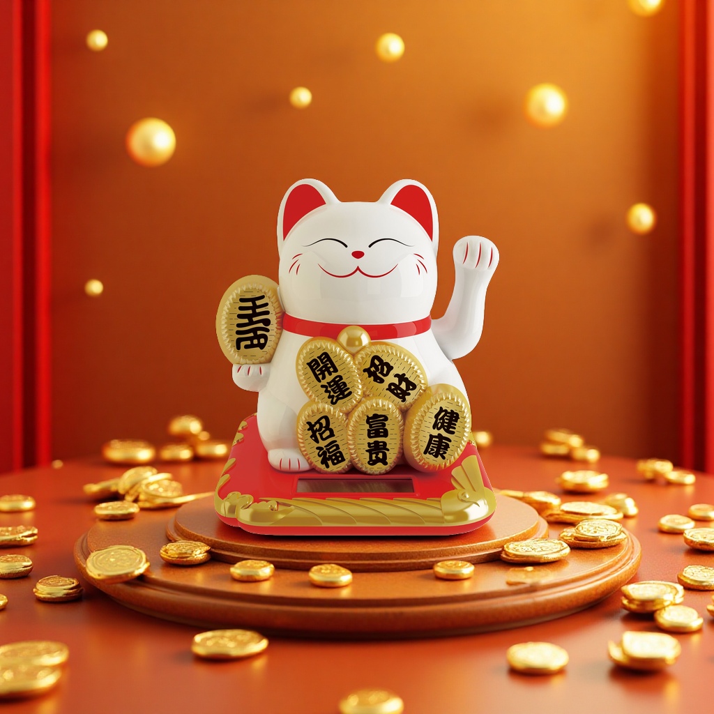 Solar-powered Maneki Neko
