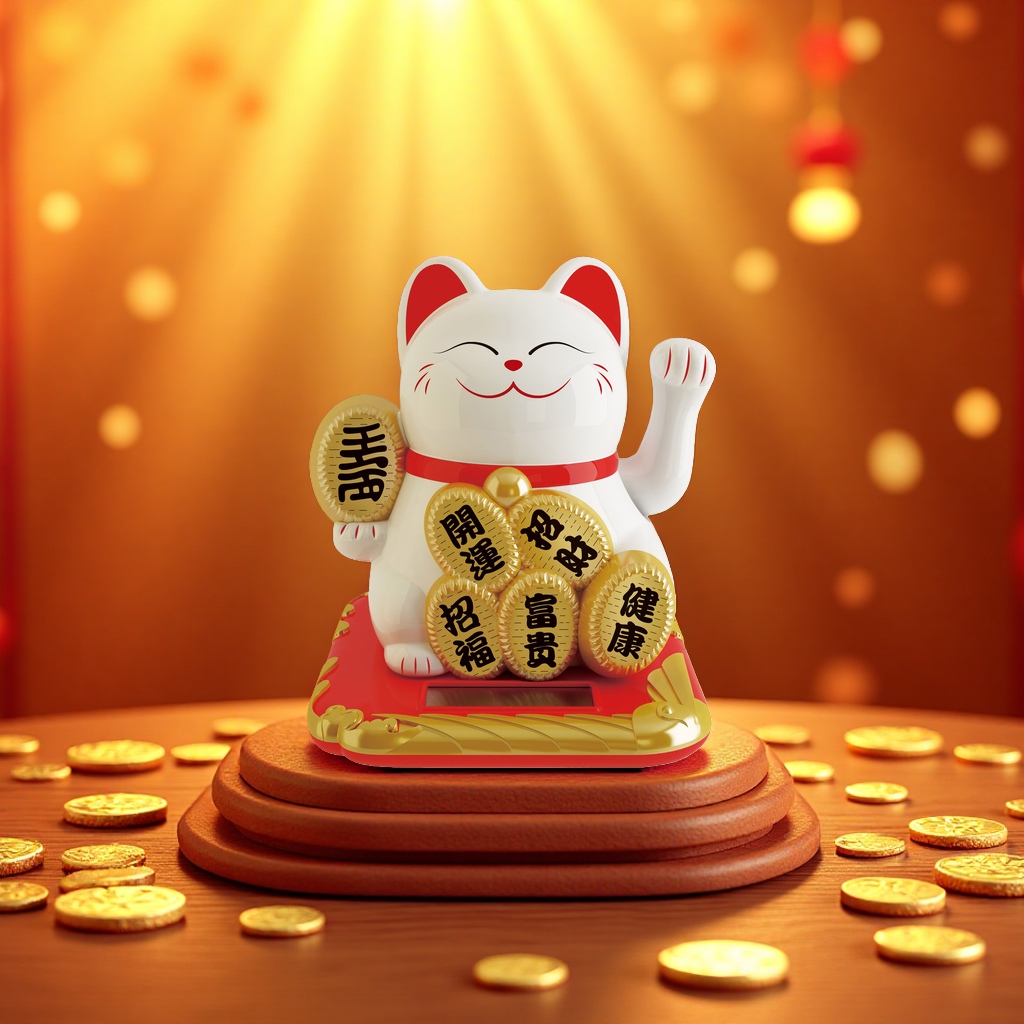Solar-powered Maneki Neko Application Scenario