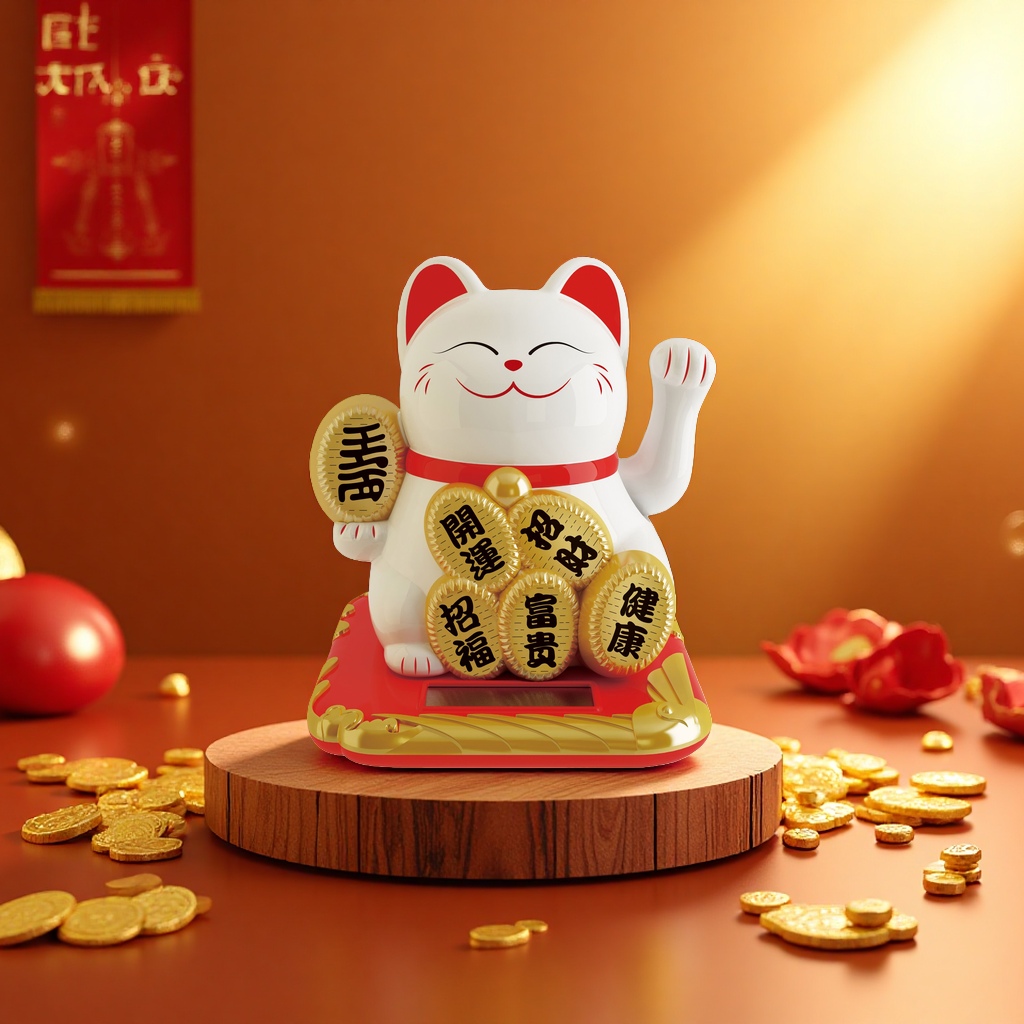 Solar-powered Maneki Neko Specification image