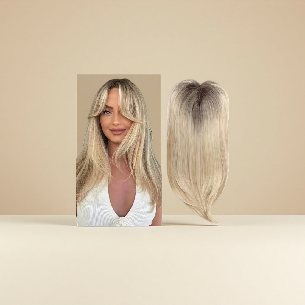 Real human hair women's wig pieces detachable long hair natural black hair cover Women's hair pieces