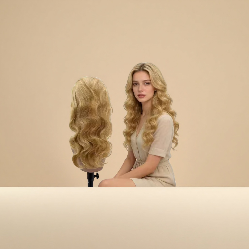 A wig for women with long black hair and natural black hair Specification image