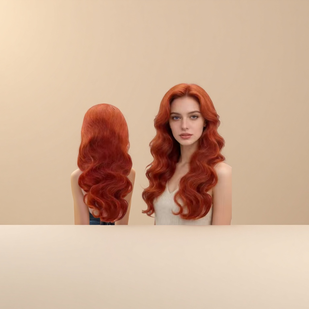 Real human wig, real hair for women, medium length, European and American style, Genshin Impact style, adjustable hair cover, natural hairstyle Specification image