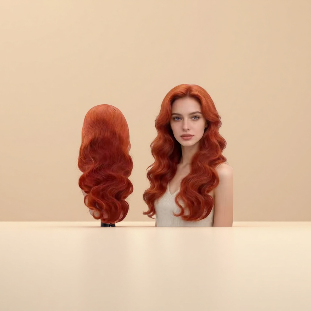 Real human wig, real hair for women, medium length, European and American style, Genshin Impact style, adjustable hair cover, natural hairstyle details Picture
