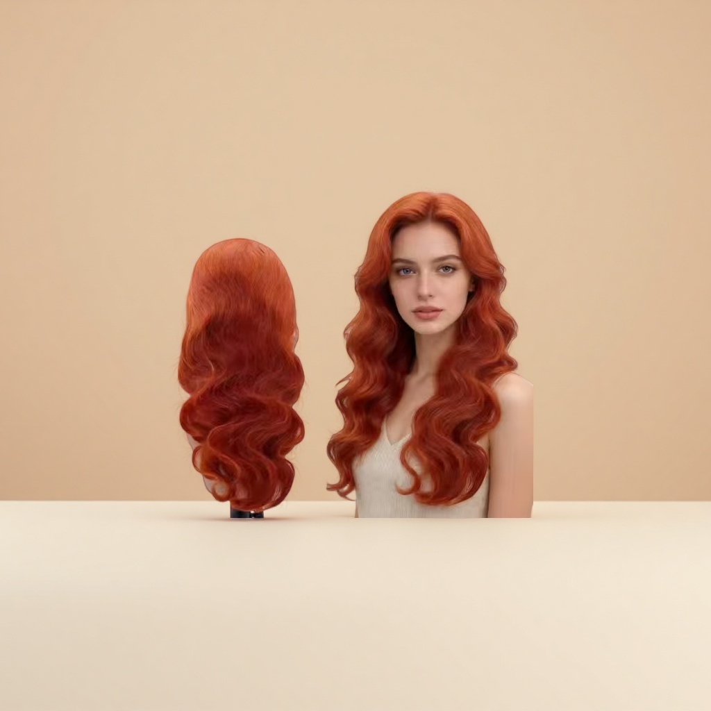 Real human wig, real hair for women, medium length, European and American style, Genshin Impact style, adjustable hair cover, natural hairstyle