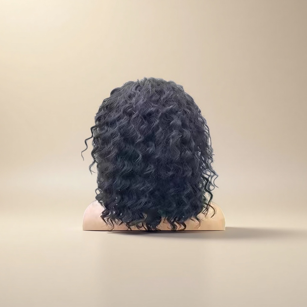 Real human wig, mid-length female, European and American style, Genshin Impact style, detachable hair pieces, natural and smooth Specification image
