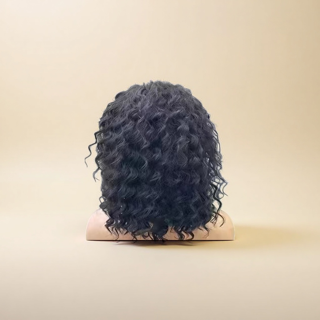 Real human wig, mid-length female, European and American style, Genshin Impact style, detachable hair pieces, natural and smooth details Picture