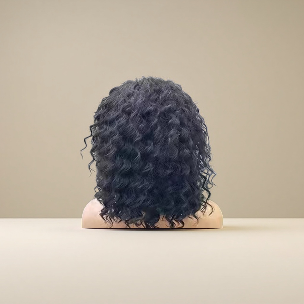 Real human wig, mid-length female, European and American style, Genshin Impact style, detachable hair pieces, natural and smooth Application Scenario