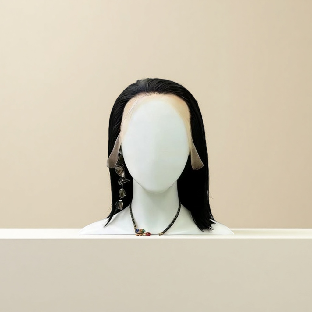 Real human hair, mid-length European and American wig, Genshin Impact style, natural and smooth, suitable for both short and long hair perming and dyeing Specification image