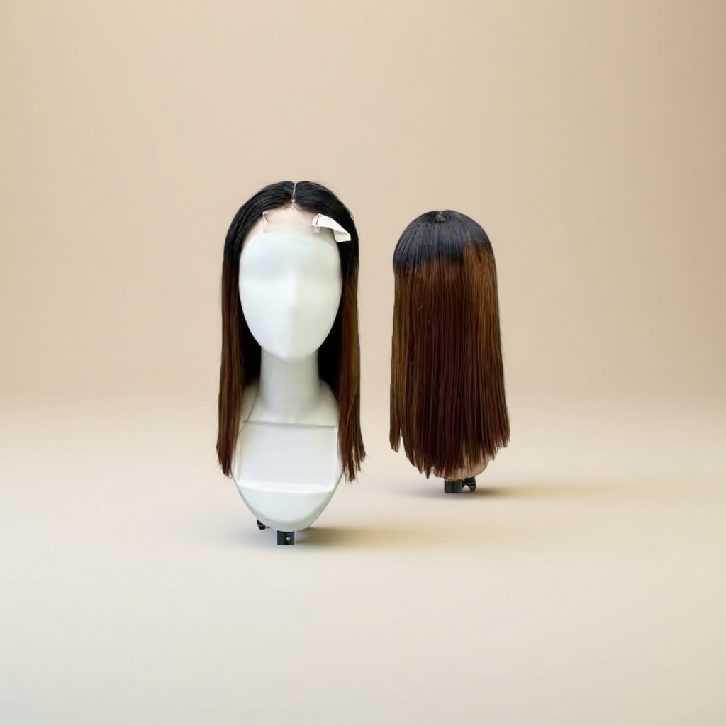 Real human hair, mid-length European and American wig, Genshin Impact style, natural and smooth, can be permed or dyed Application Scenario