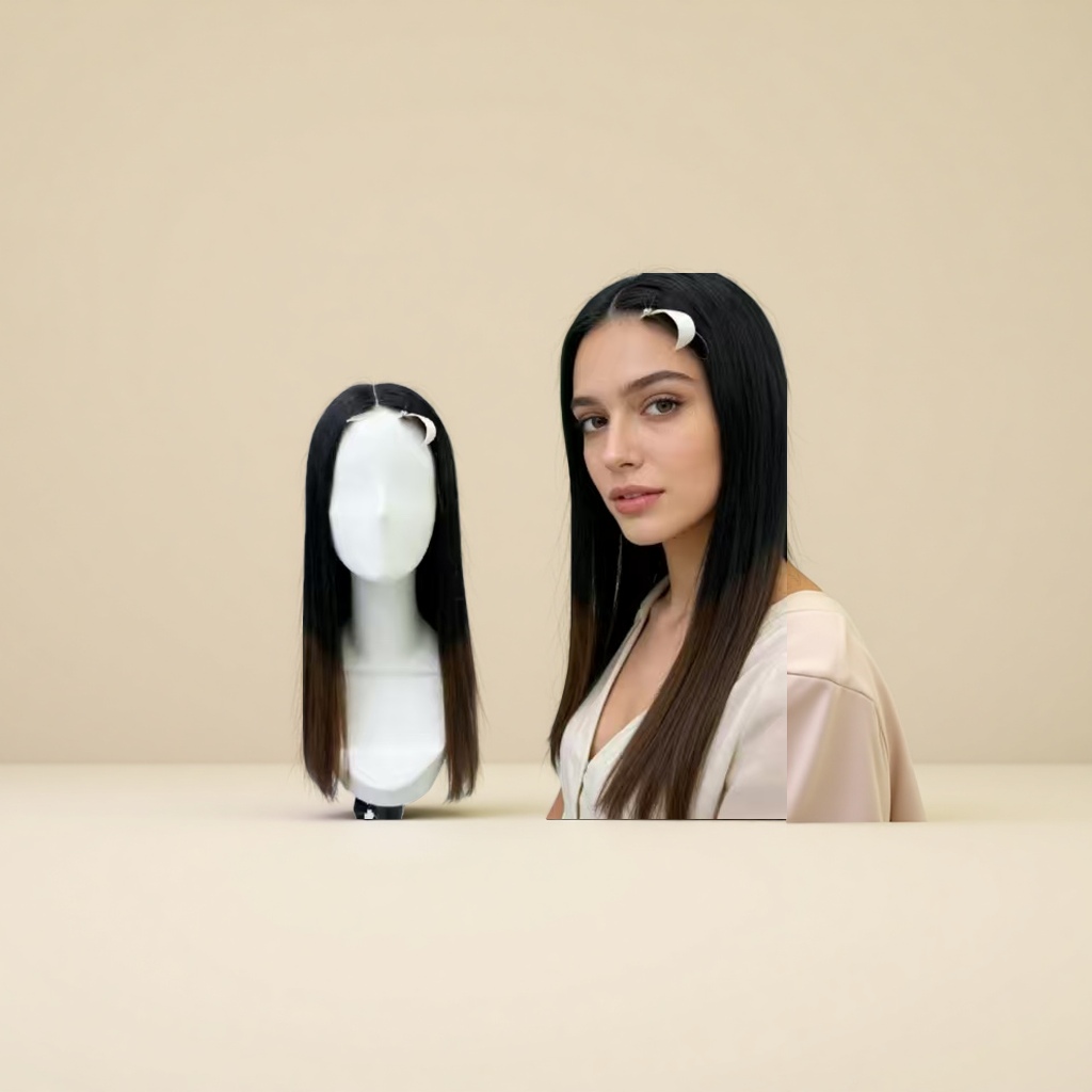 Real human wig, real hair for women, medium length, European and American style, the same natural hairstyle as Genshin Impact, adjustable hair cover Application Scenario