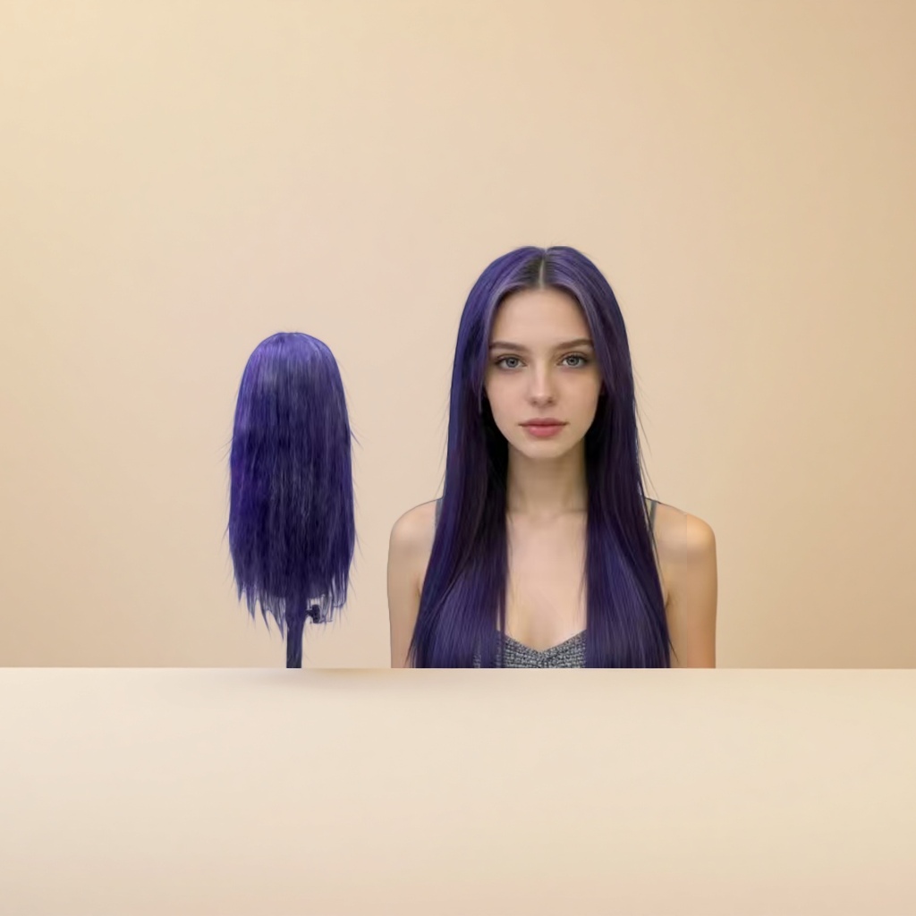 Real human wig, real hair for women, medium length, European and American style, Genshin Impact, detachable hair pieces, natural and smooth. 1 Application Scenario