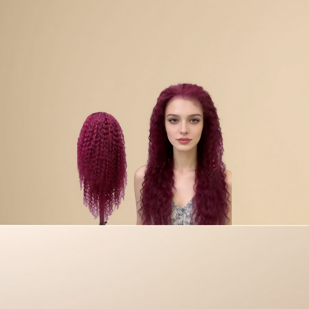 Real human wig, mid-length, European and American real hair, Genshin Impact style, natural black hair, smooth, detachable hair piece Application Scenario