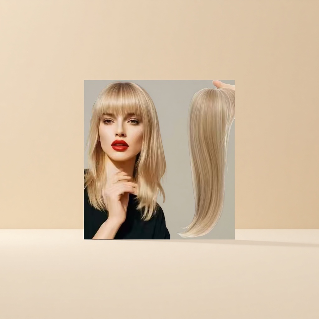 Real human wig, real hair for women, medium length, European and American style, Genshin Impact style, detachable hair pieces, natural and smooth. 4 Application Scenario