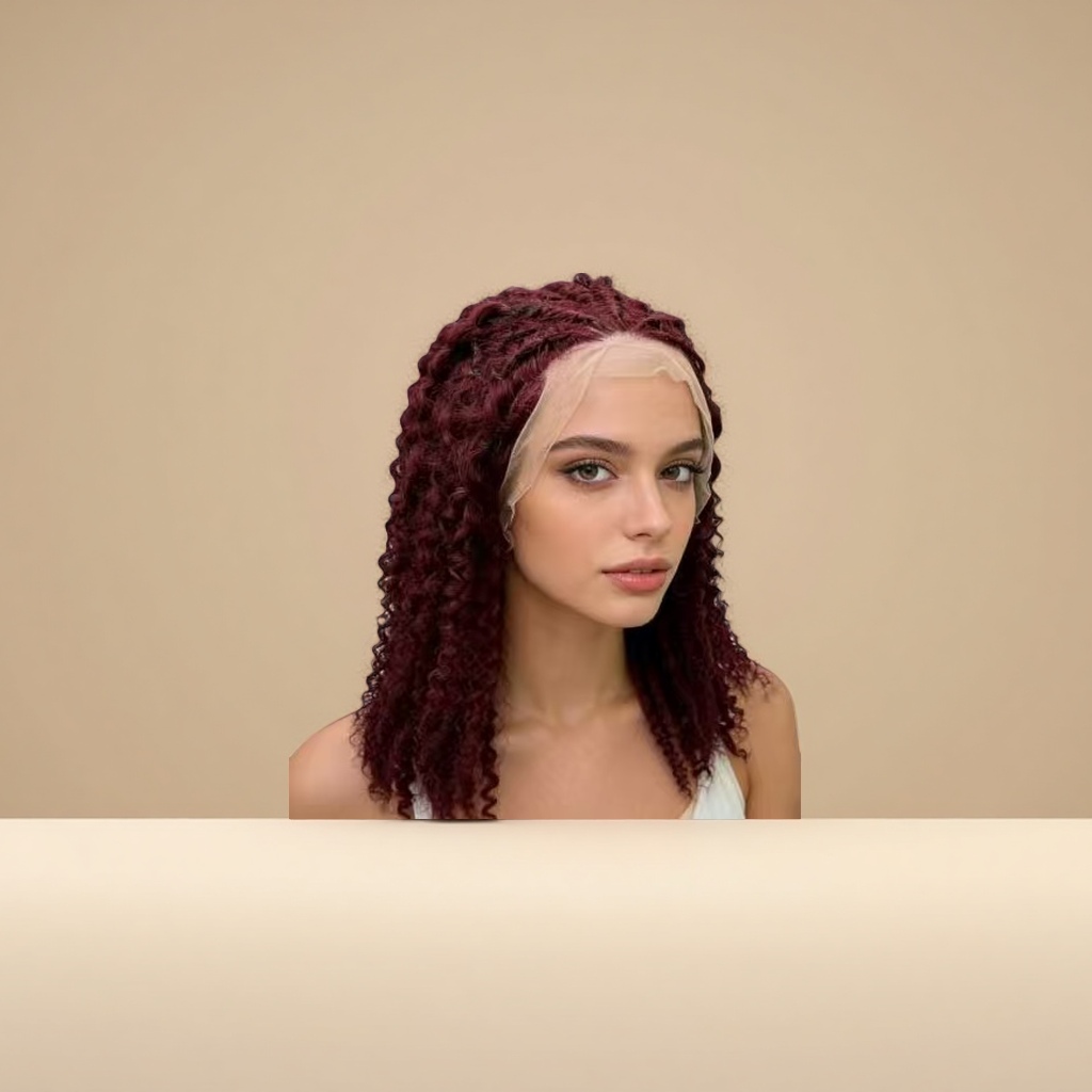 Real human wig for women, mid-length, European and American style, Genshin Impact, detachable shampoo cap, natural and smooth details Picture