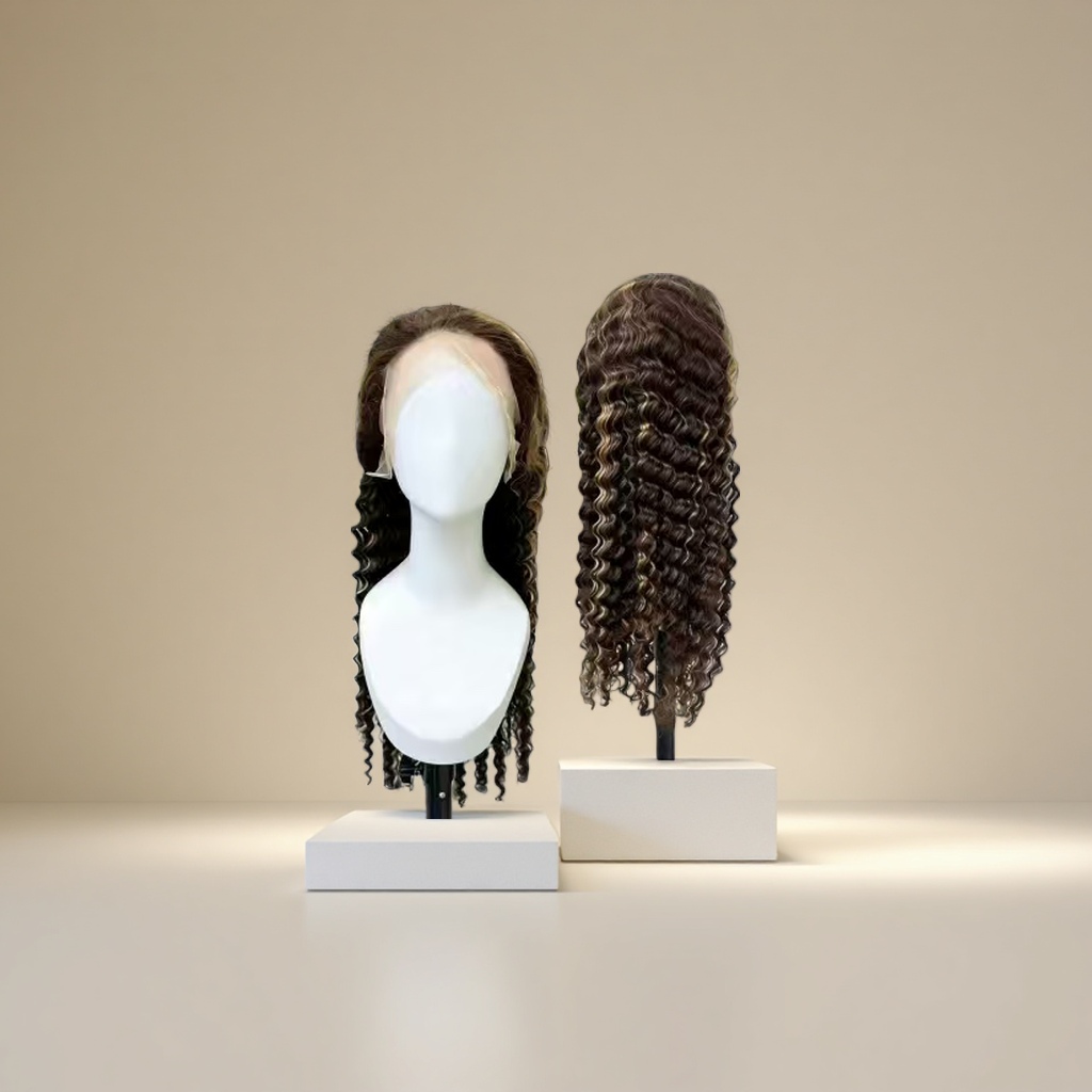 Real human hair, European and American mid-length girl wig, Genshin Impact style, natural, comfortable, breathable and adjustable details Picture