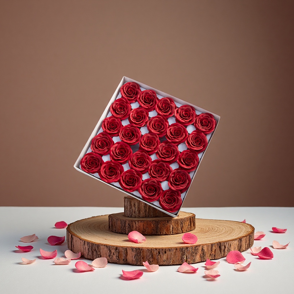 Three-layer soap flower scented decorative item with a fresh fragrance for home decoration