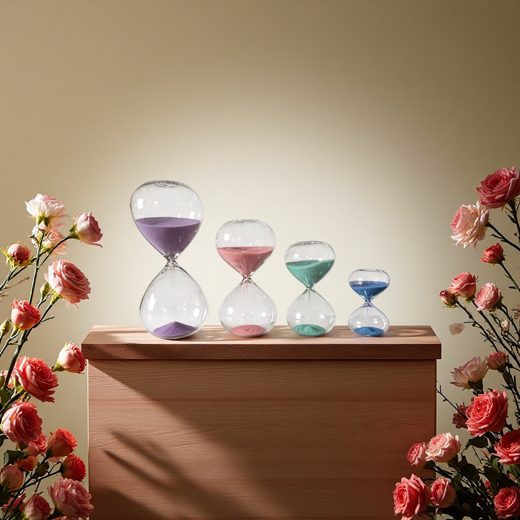 Macaron multi-color timing hourglass children's educational toy timer Specification image