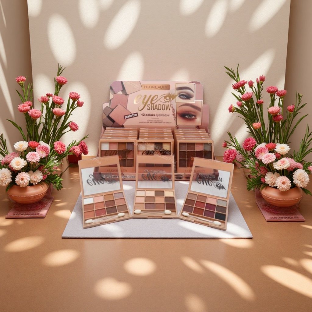 Makeup eyeshadow palette, cosmetics, natural color eyeshadow, long-lasting without smudging details Picture