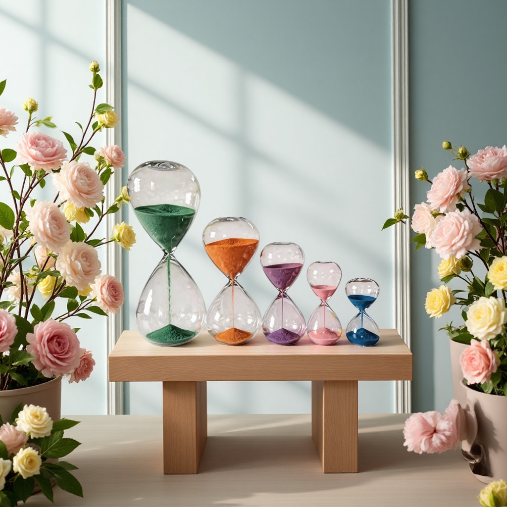 Macaron arc timing hourglass, stopwatch timer, children's early education toy Application Scenario