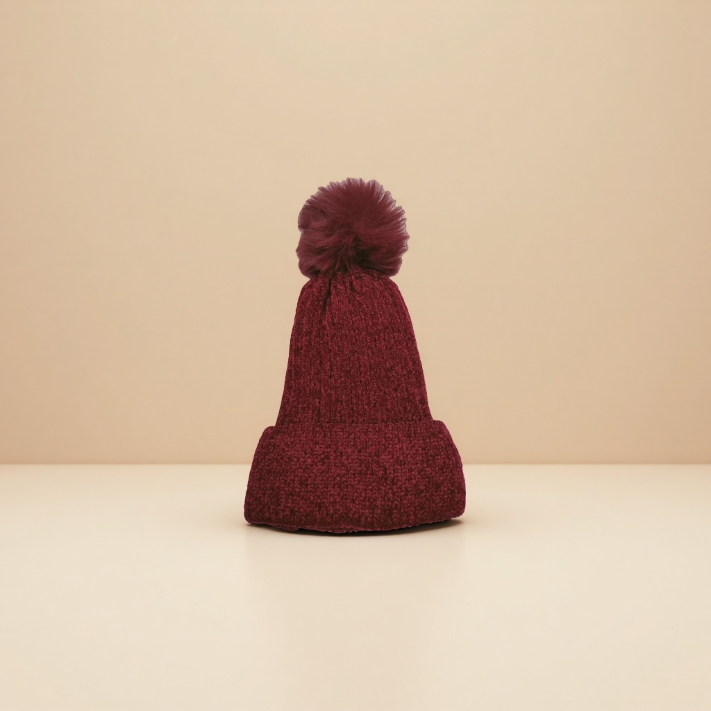 New autumn and winter versatile fleece warm pullover cap for women, fashionable and stylish ear-protecting woolen ball cap knitted cap Specification image