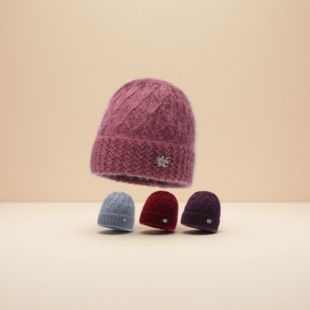 Winter women's warm woolen hats for middle-aged and elderly people, hats for mothers and grandmothers, and hats for old ladies in autumn and winter Application Scenario