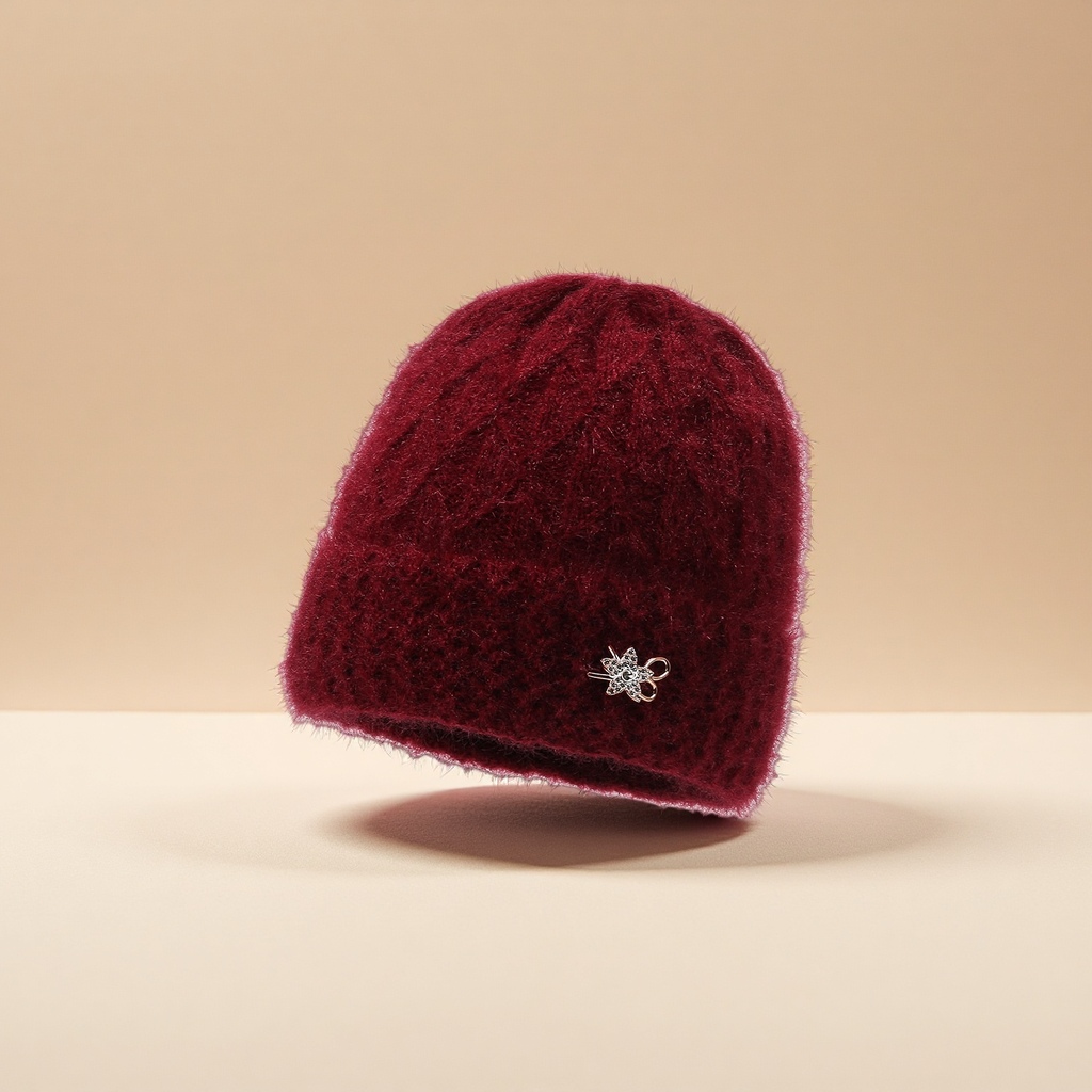 Winter women's warm woolen hats for middle-aged and elderly people, hats for mothers and grandmothers, and hats for old ladies in autumn and winter details Picture