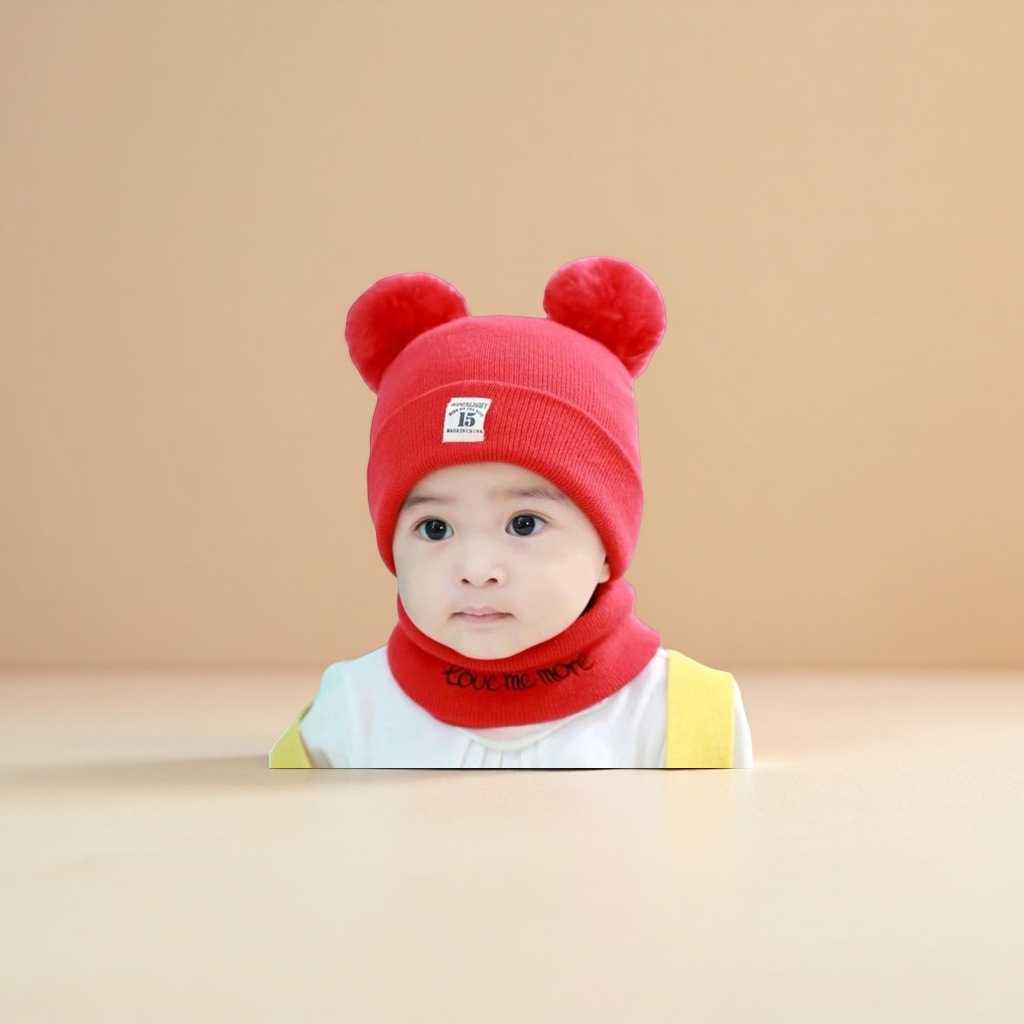 Warm woolen caps and scarves for male and female babies aged 0-3-6-12 months in spring, autumn and winter Application Scenario