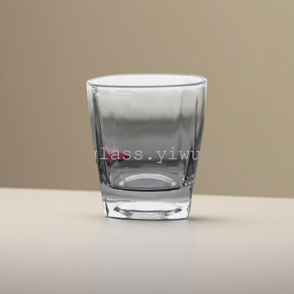 Glass cup, shatterproof, high-temperature resistant, large-capacity household and office water cup, transparent model details Picture