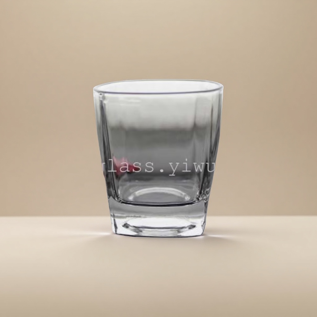 Glass cup, shatterproof, high-temperature resistant, large-capacity household and office water cup, transparent model Specification image