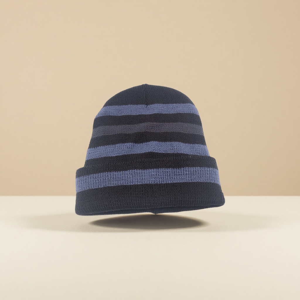The new striped line cap is a trendy bestseller for men's winter, fleece outdoor warm cycling pullover details Picture